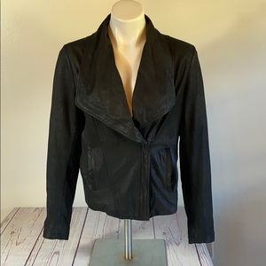 Soft Leather Black BoHo jacket size M